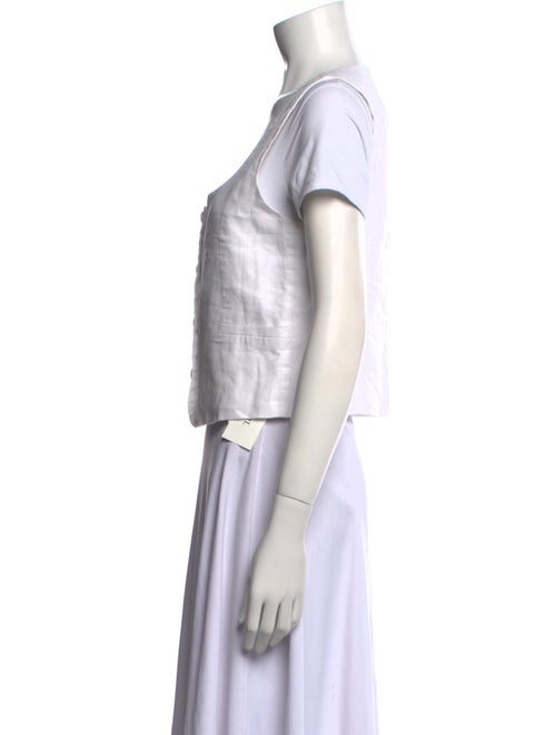 Dissh Linen Square Neckline Crop Top