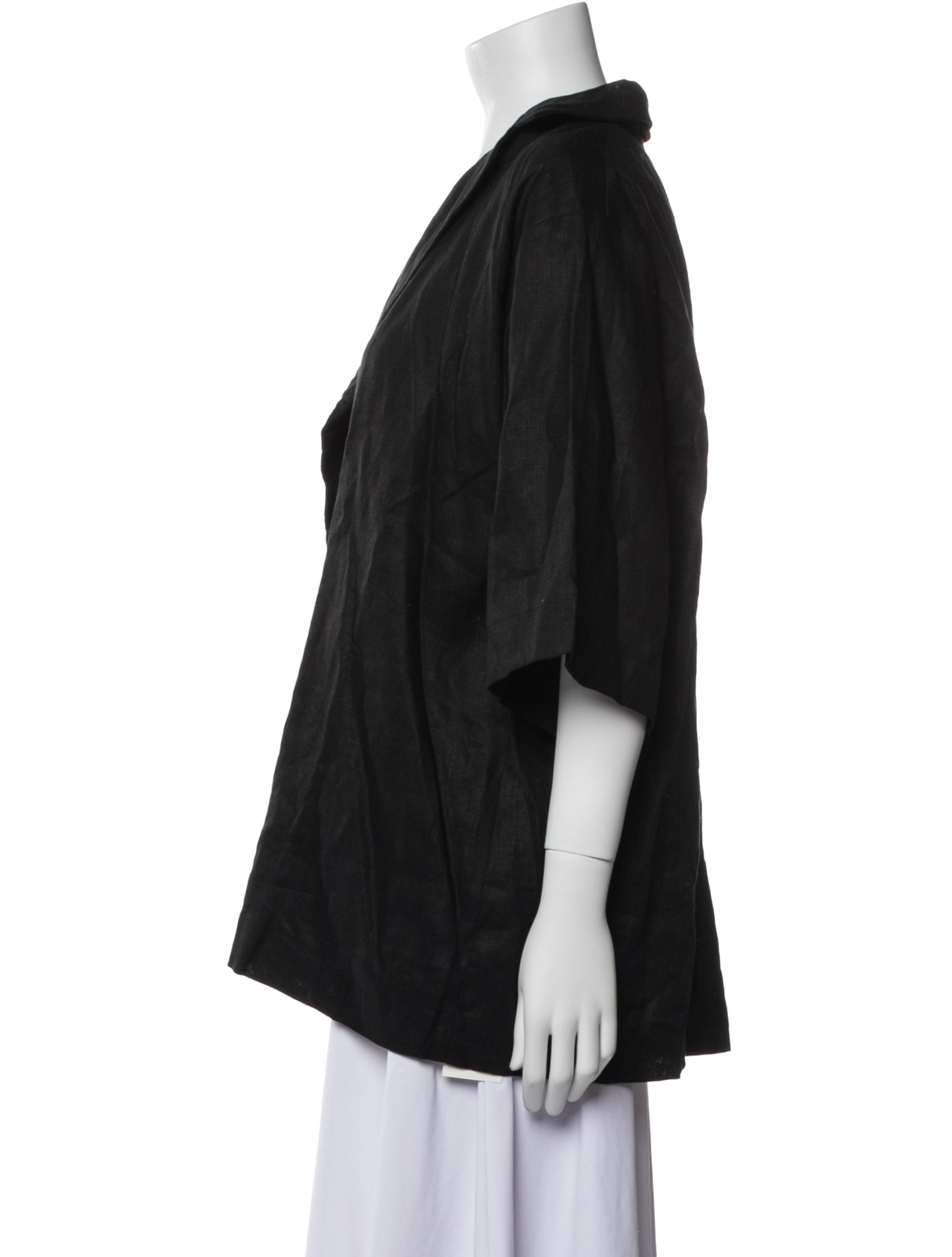 Dissh Linen Short Sleeve Button-Up Top