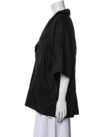 Dissh Linen Short Sleeve Button-Up Top