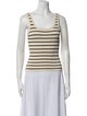 Dissh Striped Scoop Neck Top