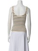 Dissh Striped Scoop Neck Top