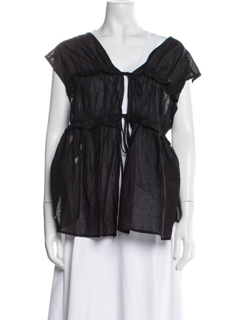 Dissh Linen V-Neck Blouse