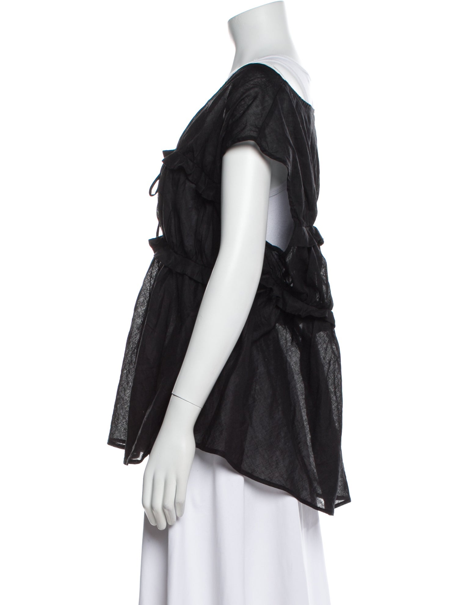 Dissh Linen V-Neck Blouse