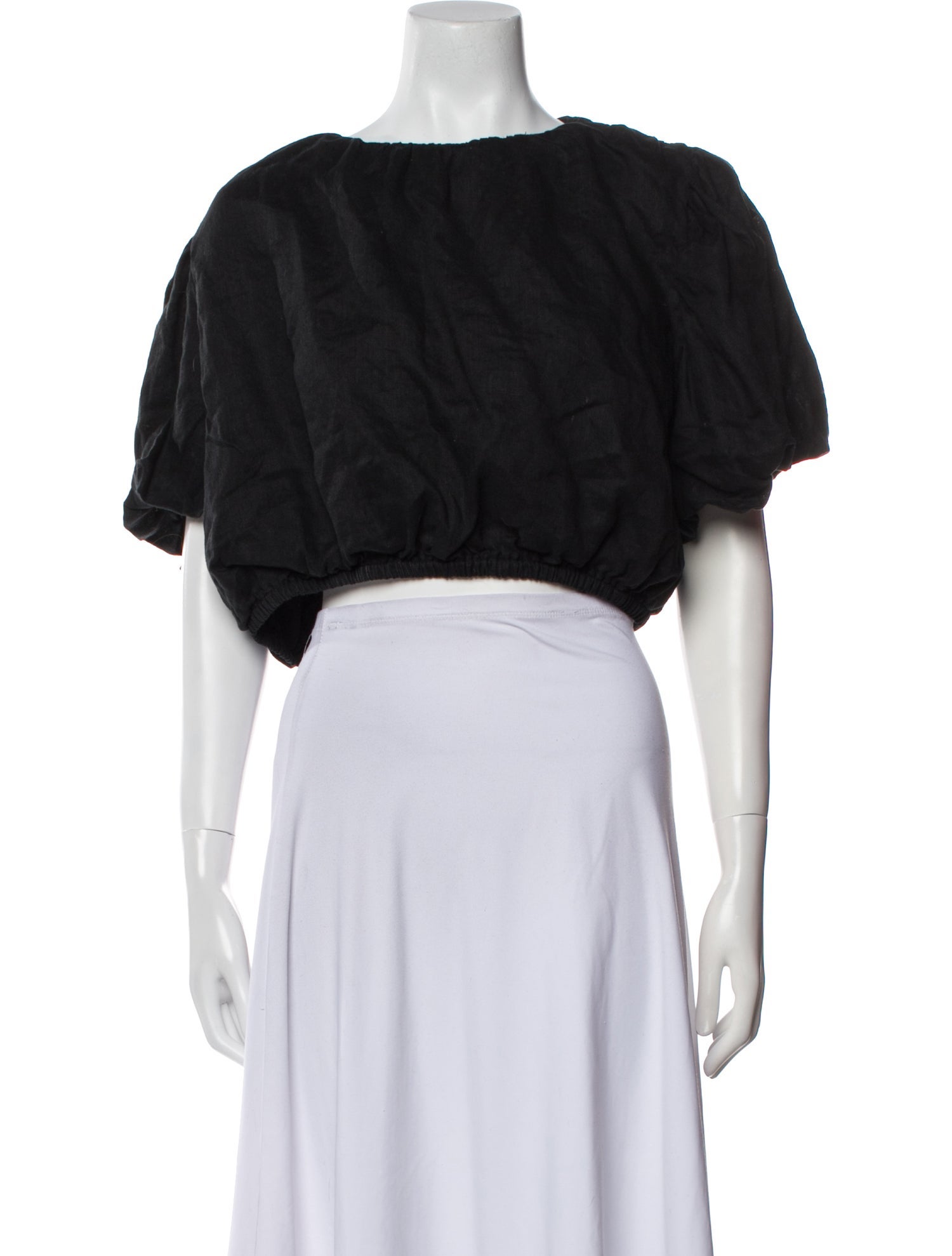 Dissh Bateau Neckline Short Sleeve Crop Top