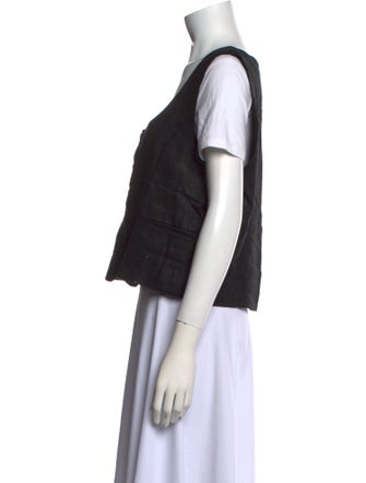 Dissh Linen Square Neckline Crop Top