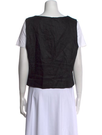 Dissh Linen Square Neckline Crop Top