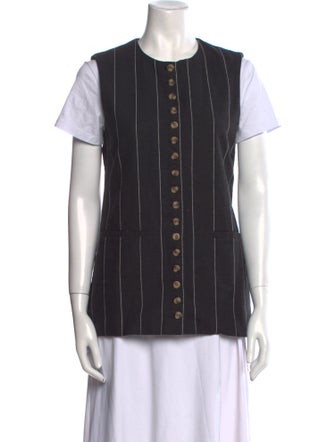 Dissh Linen Striped Button-Up Top