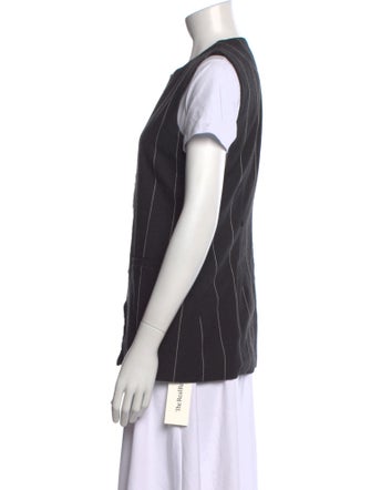 Dissh Linen Striped Button-Up Top