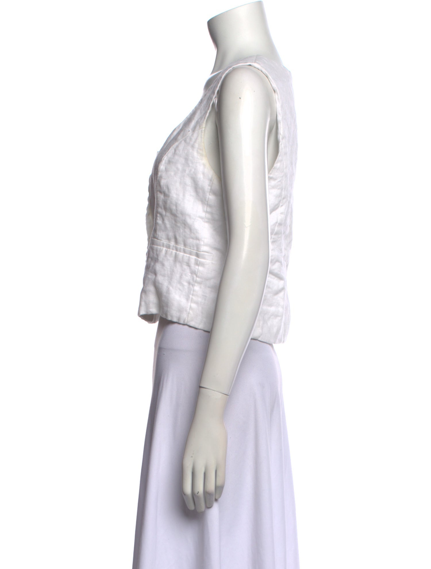 Dissh Linen Square Neckline Crop Top