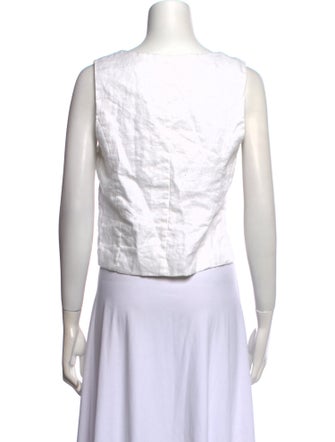 Dissh Linen Square Neckline Crop Top