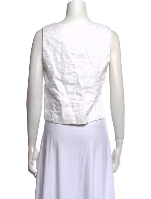 Dissh Linen Square Neckline Crop Top