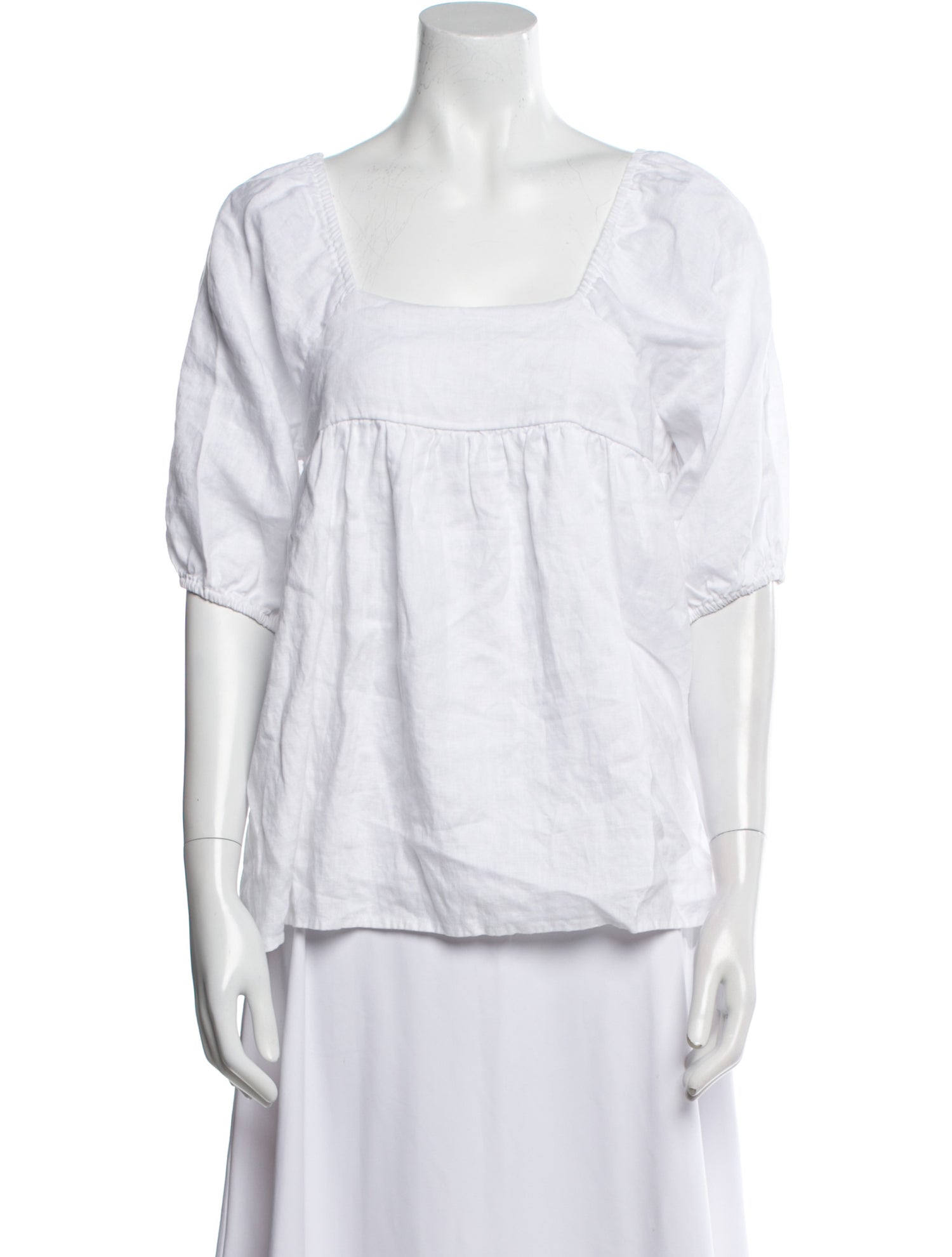 Dissh Linen Square Neckline Blouse