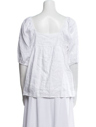 Dissh Linen Square Neckline Blouse