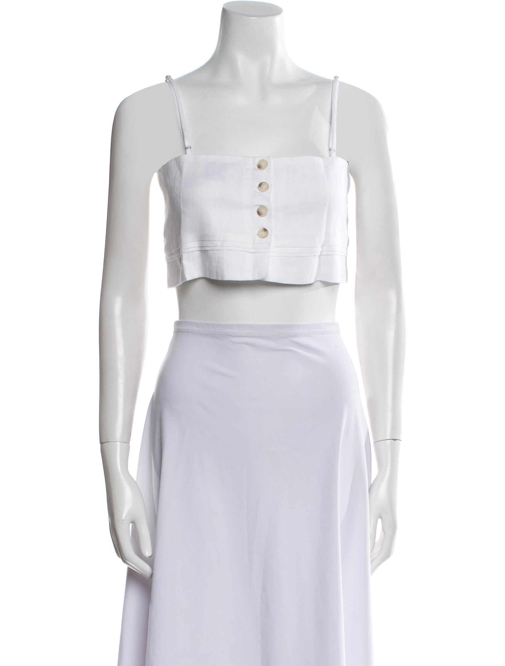 Dissh Linen Square Neckline Crop Top w/ Tags