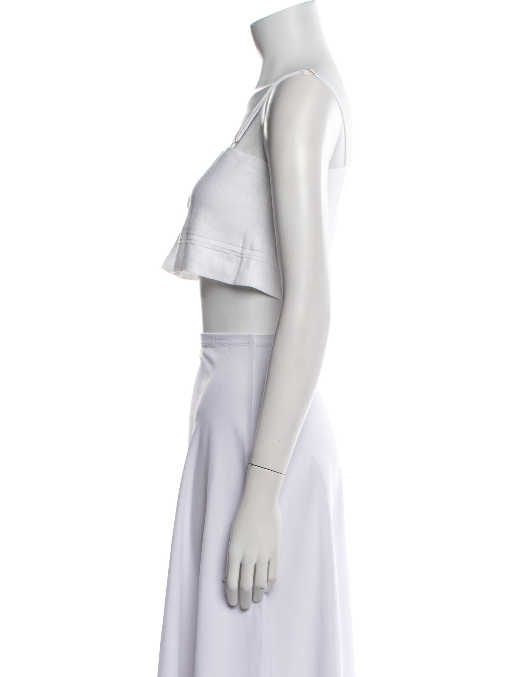 Dissh Linen Square Neckline Crop Top w/ Tags