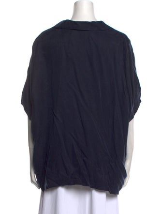 Dissh V-Neck Short Sleeve Button-Up Top