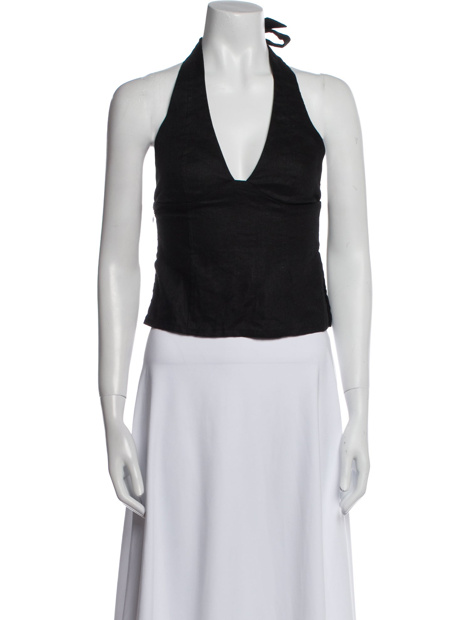 Dissh Linen Halterneck Crop Top w/ Tags