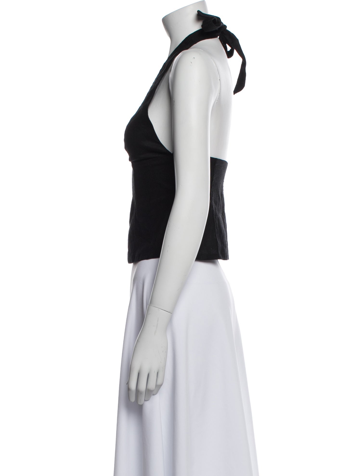 Dissh Linen Halterneck Crop Top w/ Tags
