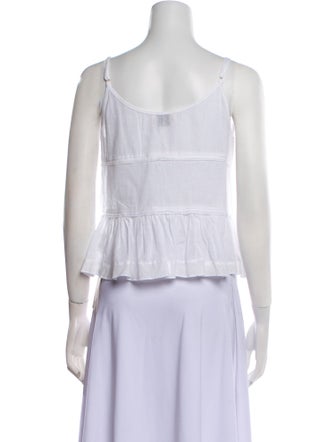 Dissh Linen V-Neck Crop Top