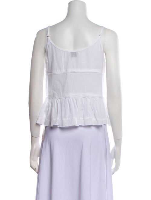 Dissh Linen V-Neck Crop Top