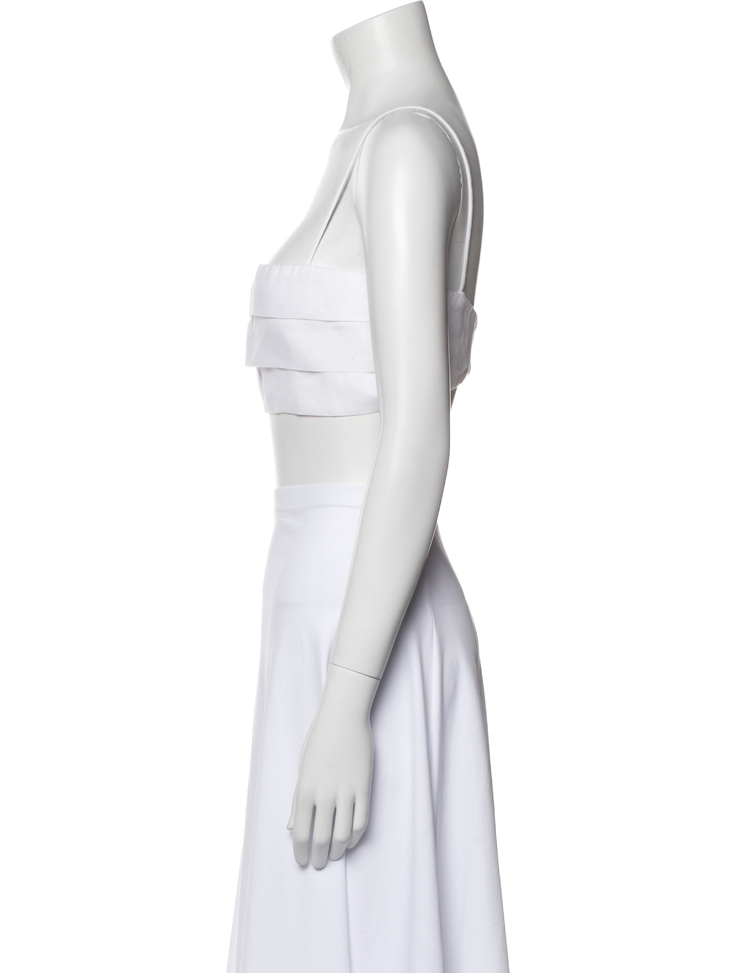 Dissh Linen Square Neckline Crop Top