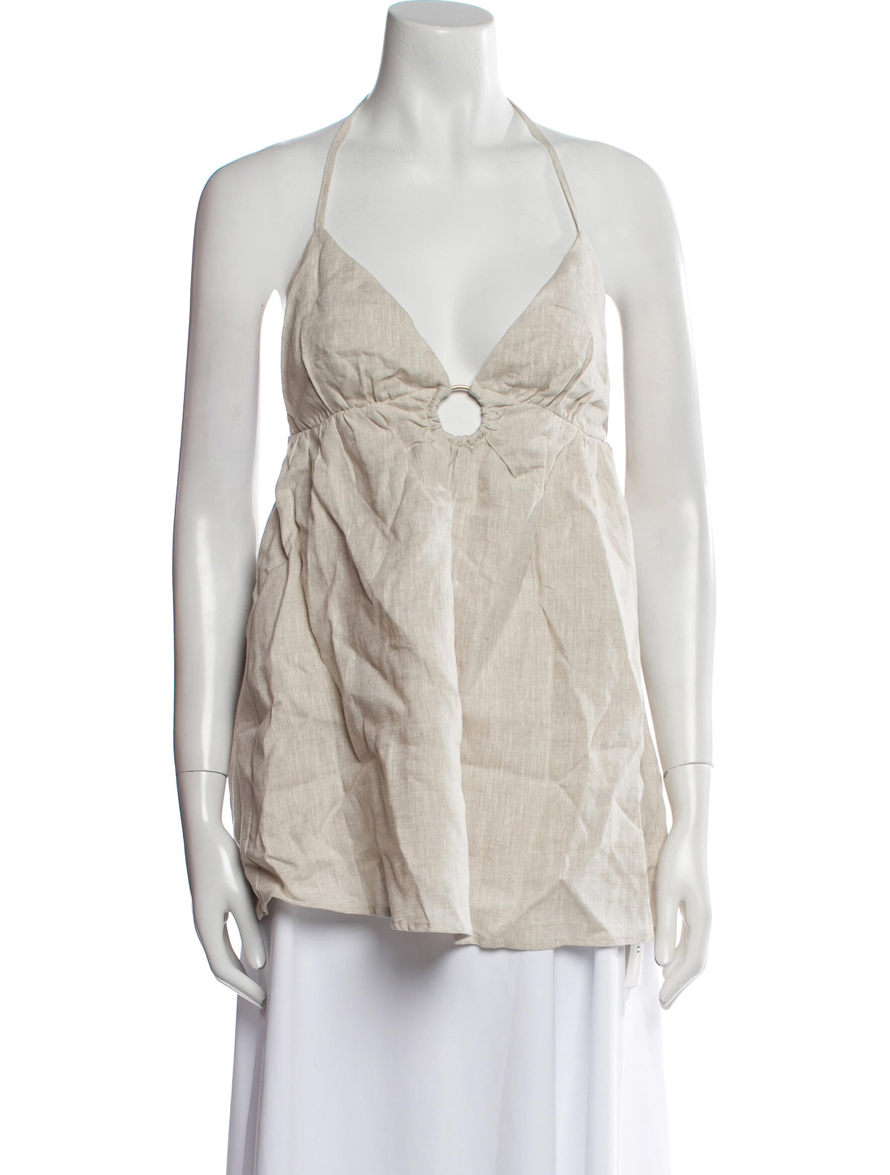 Dissh Linen V-Neck Top