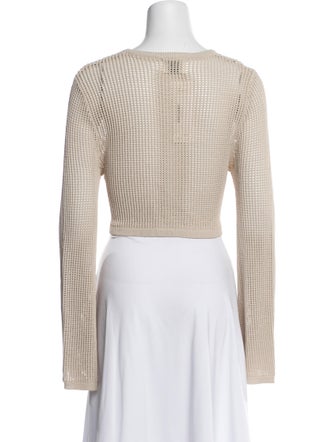 Dissh Crew Neck Long Sleeve Crop Top