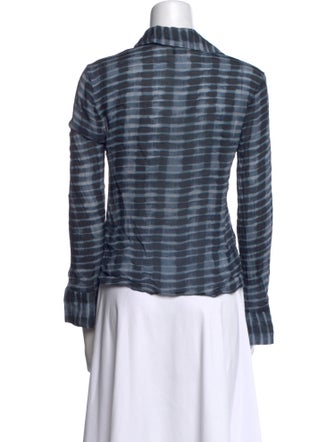 Dissh Plaid Print Long Sleeve Blouse