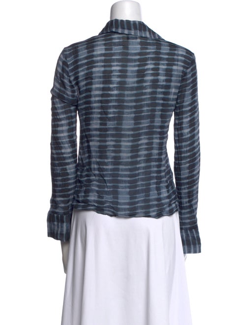 Dissh Plaid Print Long Sleeve Blouse