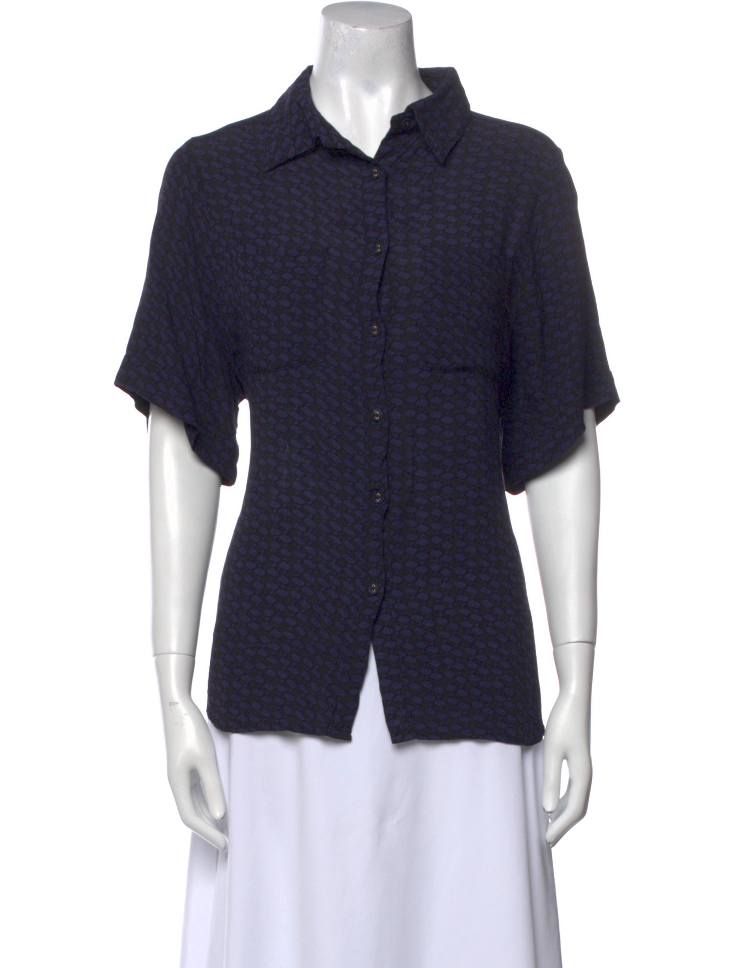 Dissh Short Sleeve Button-Up Top