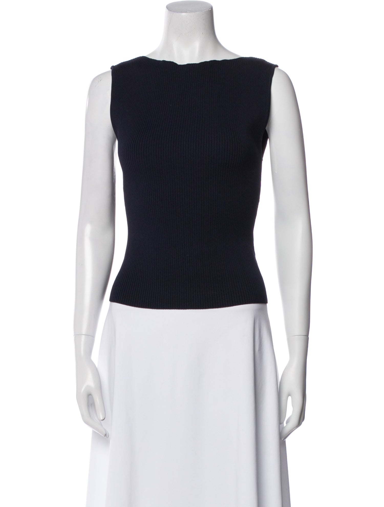 Dissh Bateau Neckline Sleeveless Top