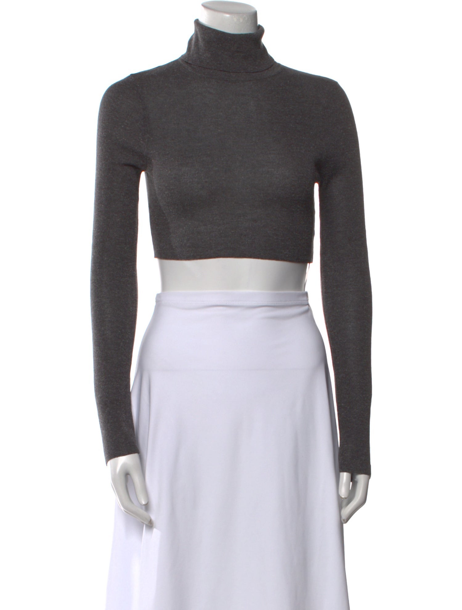 Dissh Turtleneck Long Sleeve Crop Top