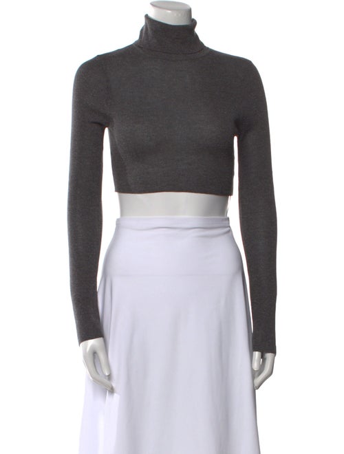 Dissh Turtleneck Long Sleeve Crop Top
