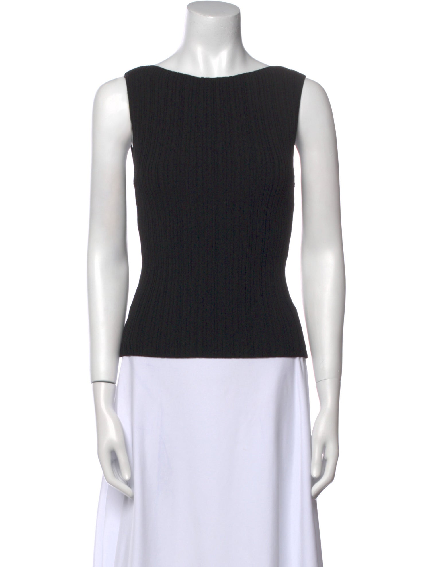 Dissh Bateau Neckline Sleeveless Top