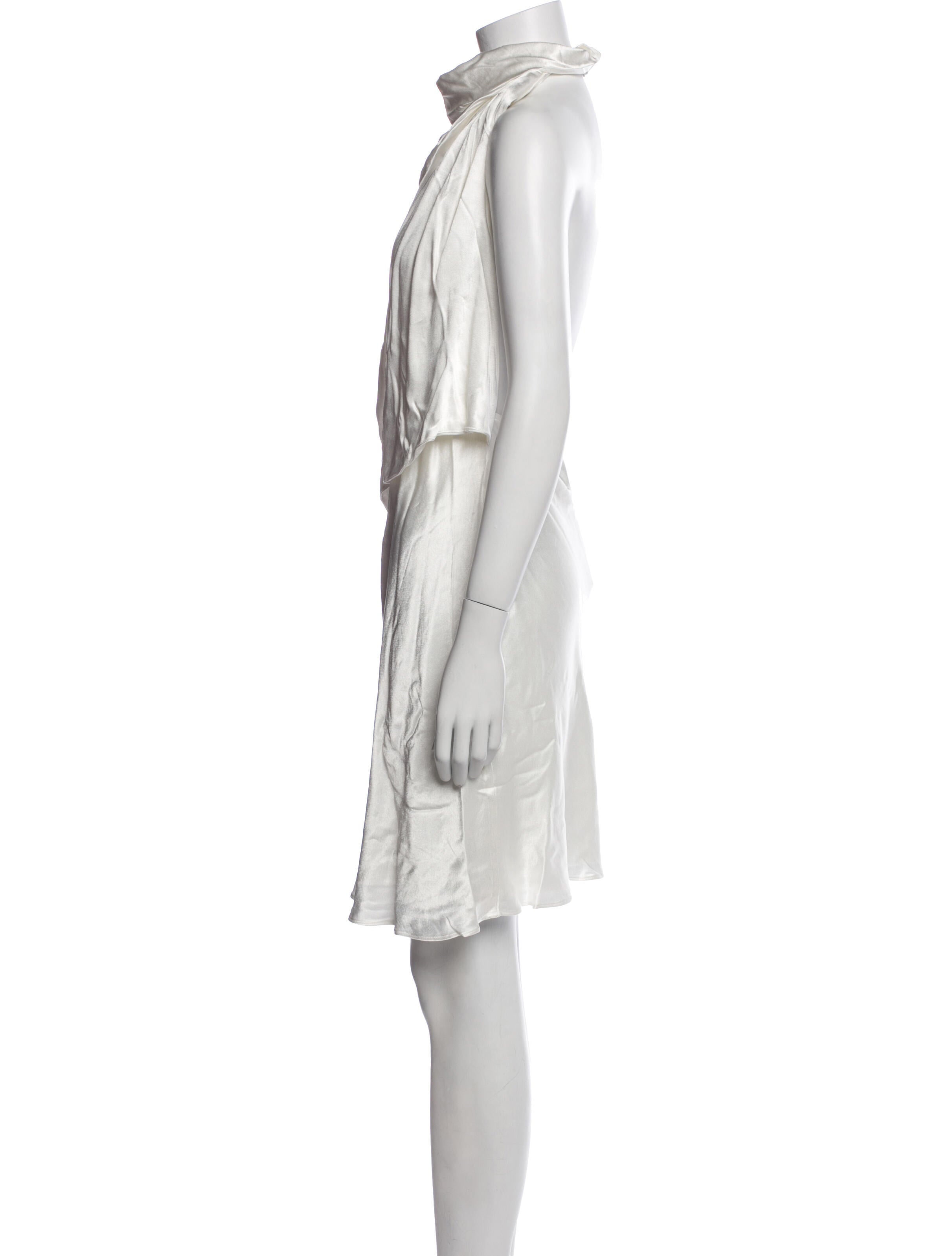 Dissh Mock Neck Knee-Length Dress - White Dresses, Clothing - WDHIS29071 |  The RealReal