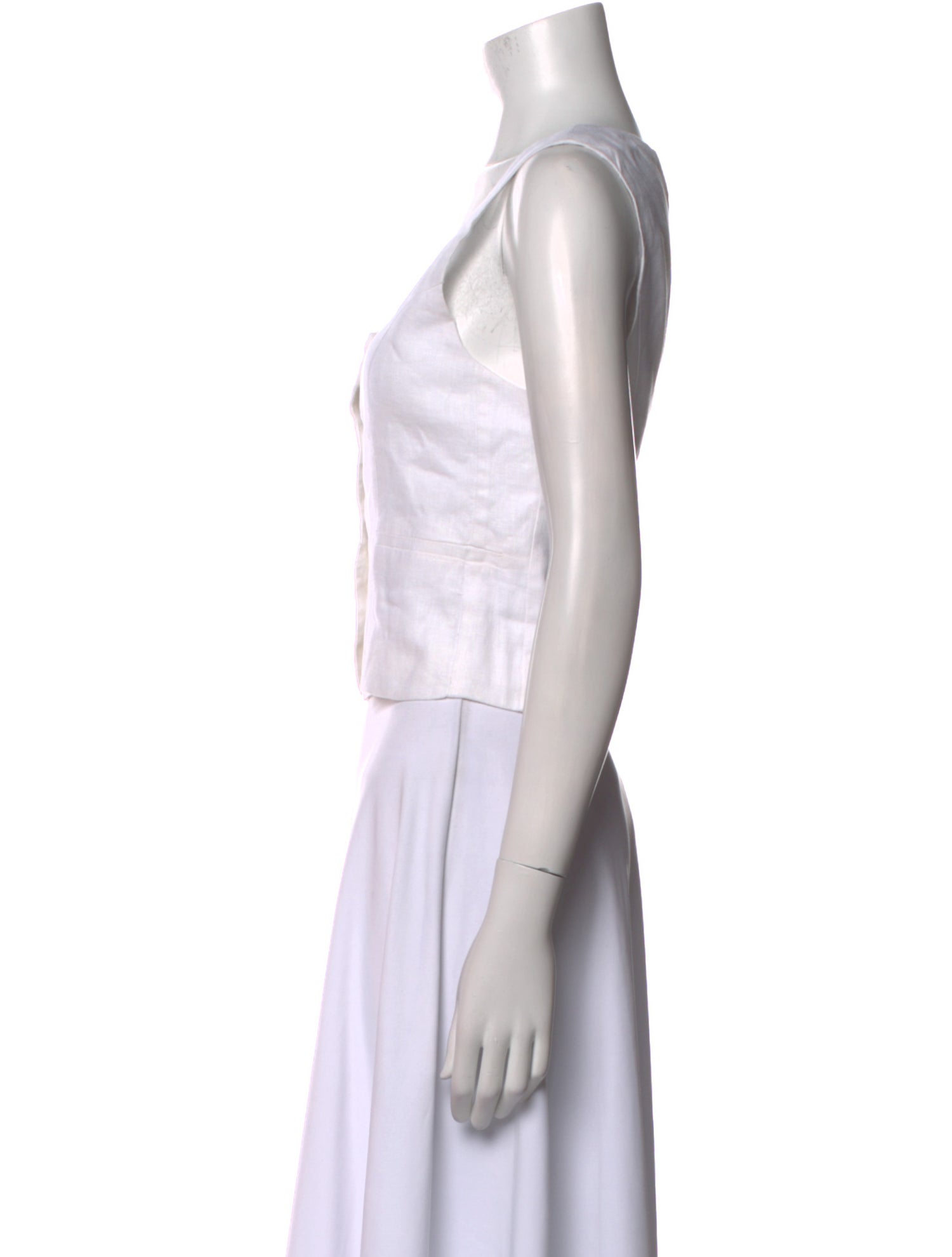 Dissh Linen Square Neckline Crop Top