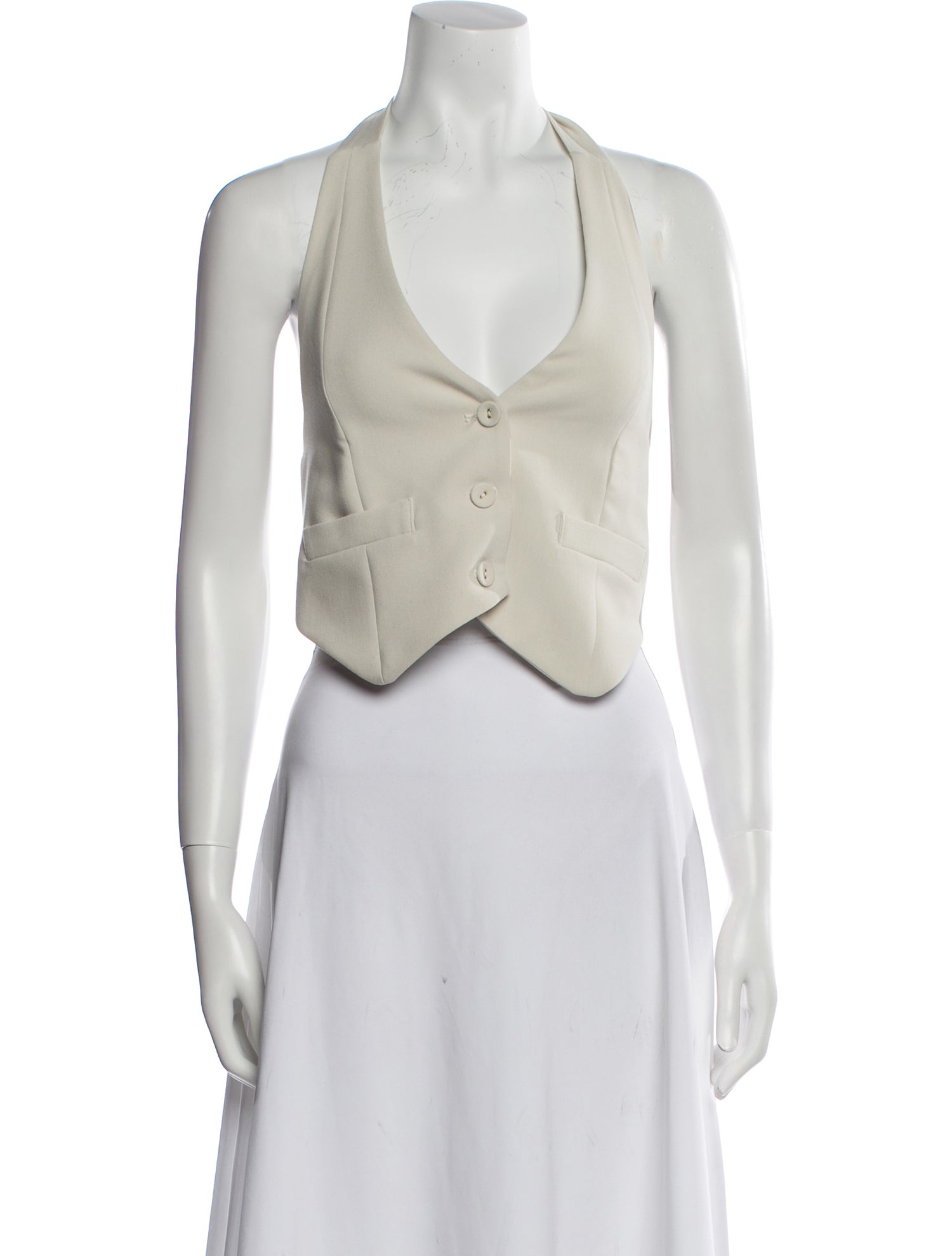 Dissh V-Neck Sleeveless Crop Top