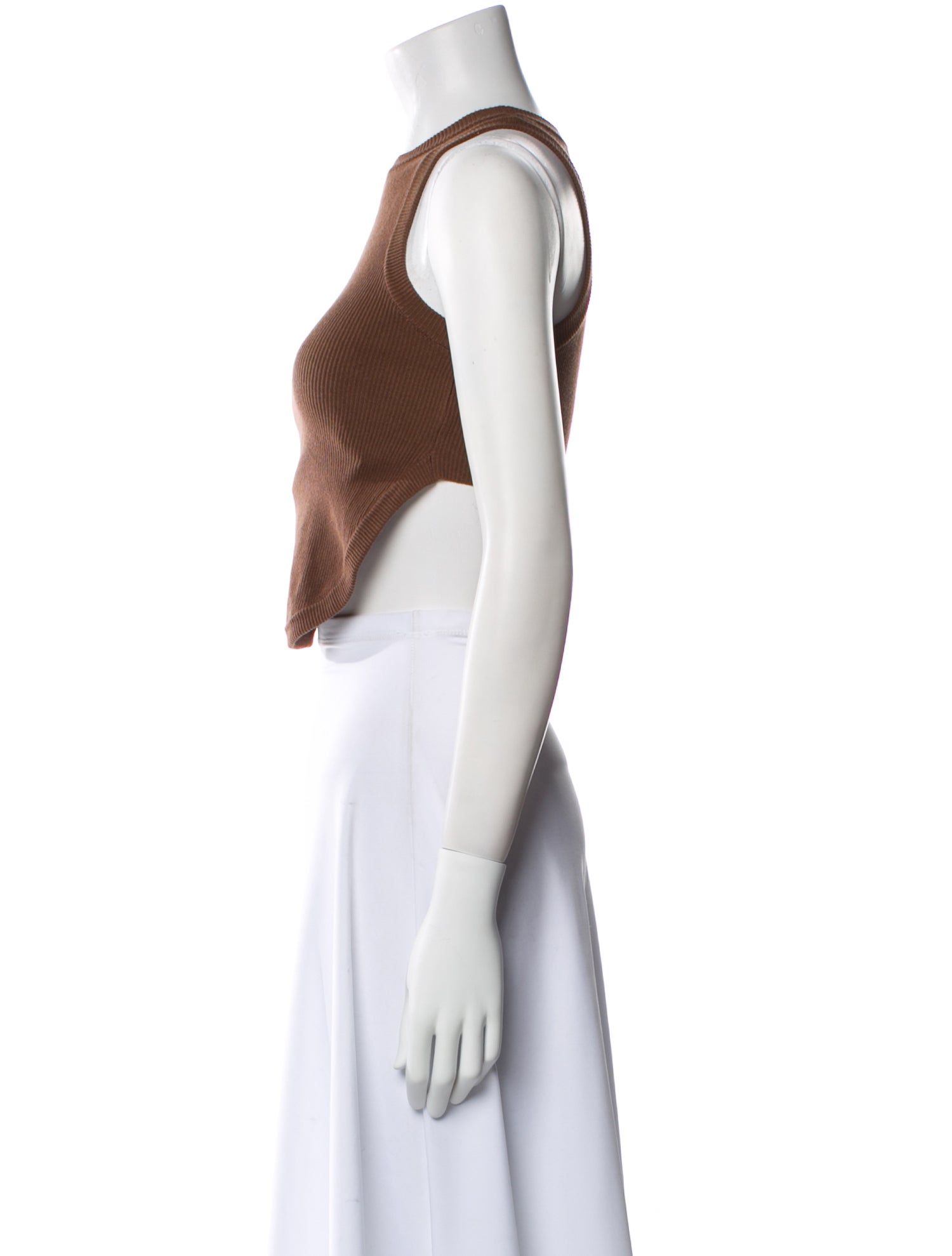 Dissh Crew Neck Sleeveless Crop Top