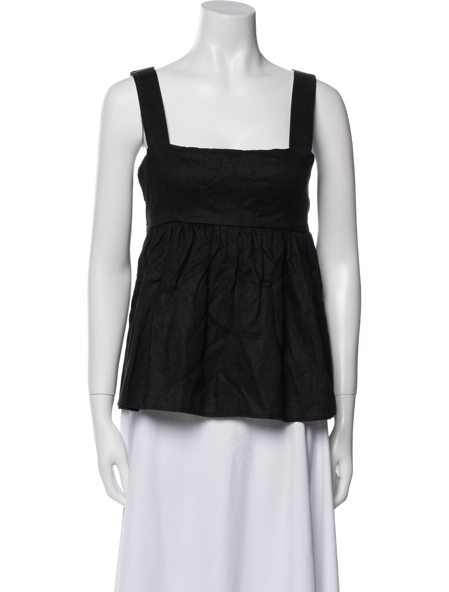 Dissh Linen Square Neckline Top