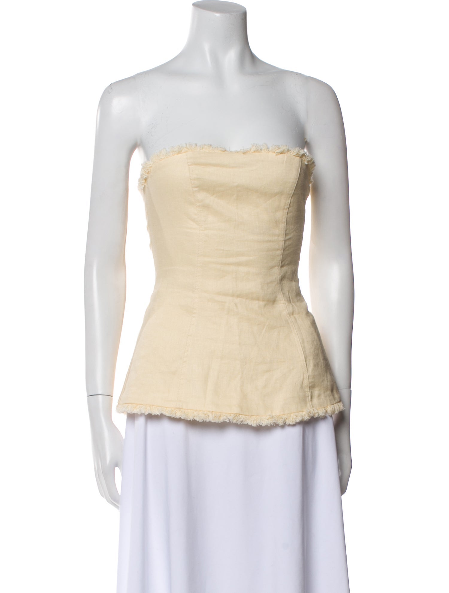 Dissh Linen Strapless Top