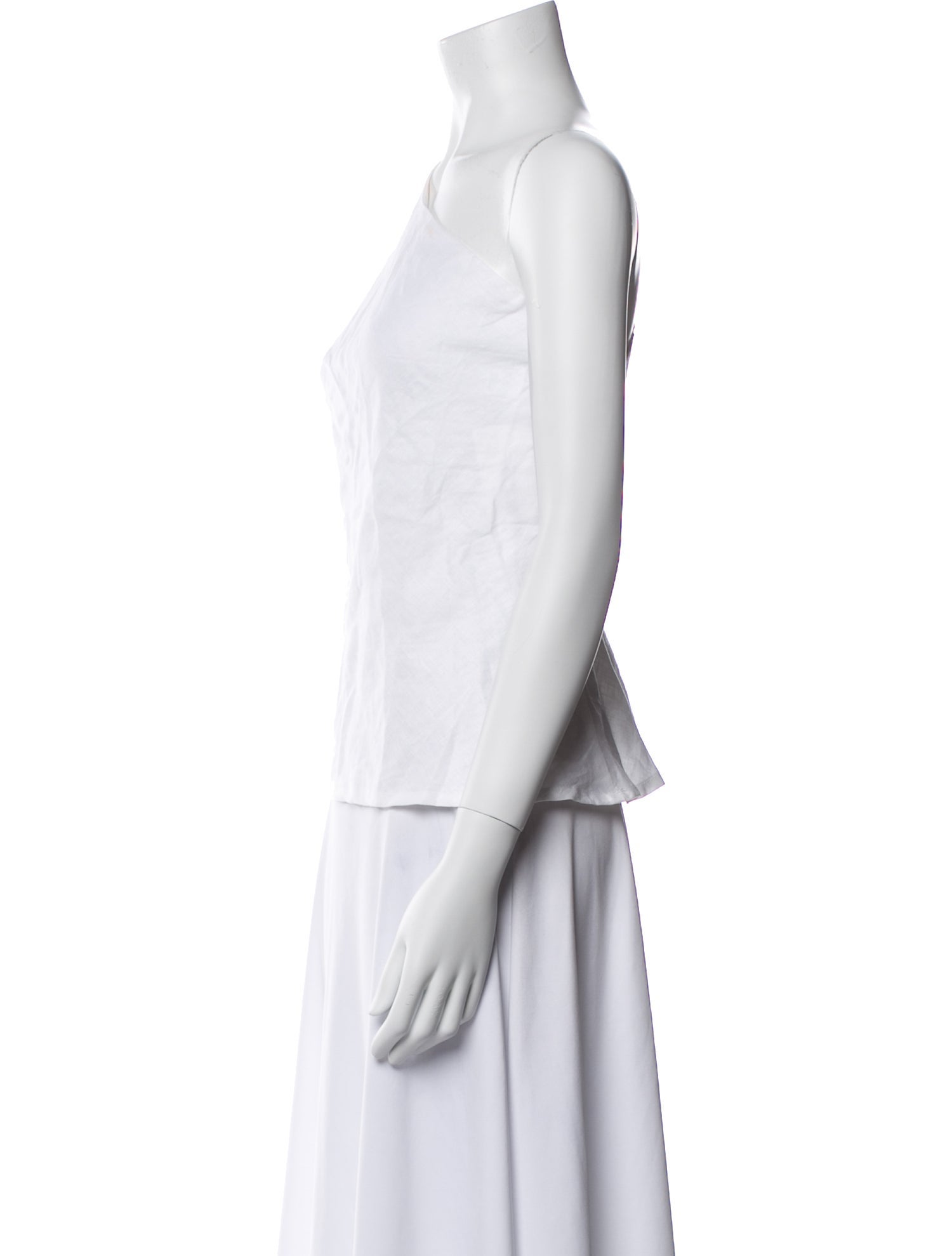 Dissh Linen One-Shoulder Top