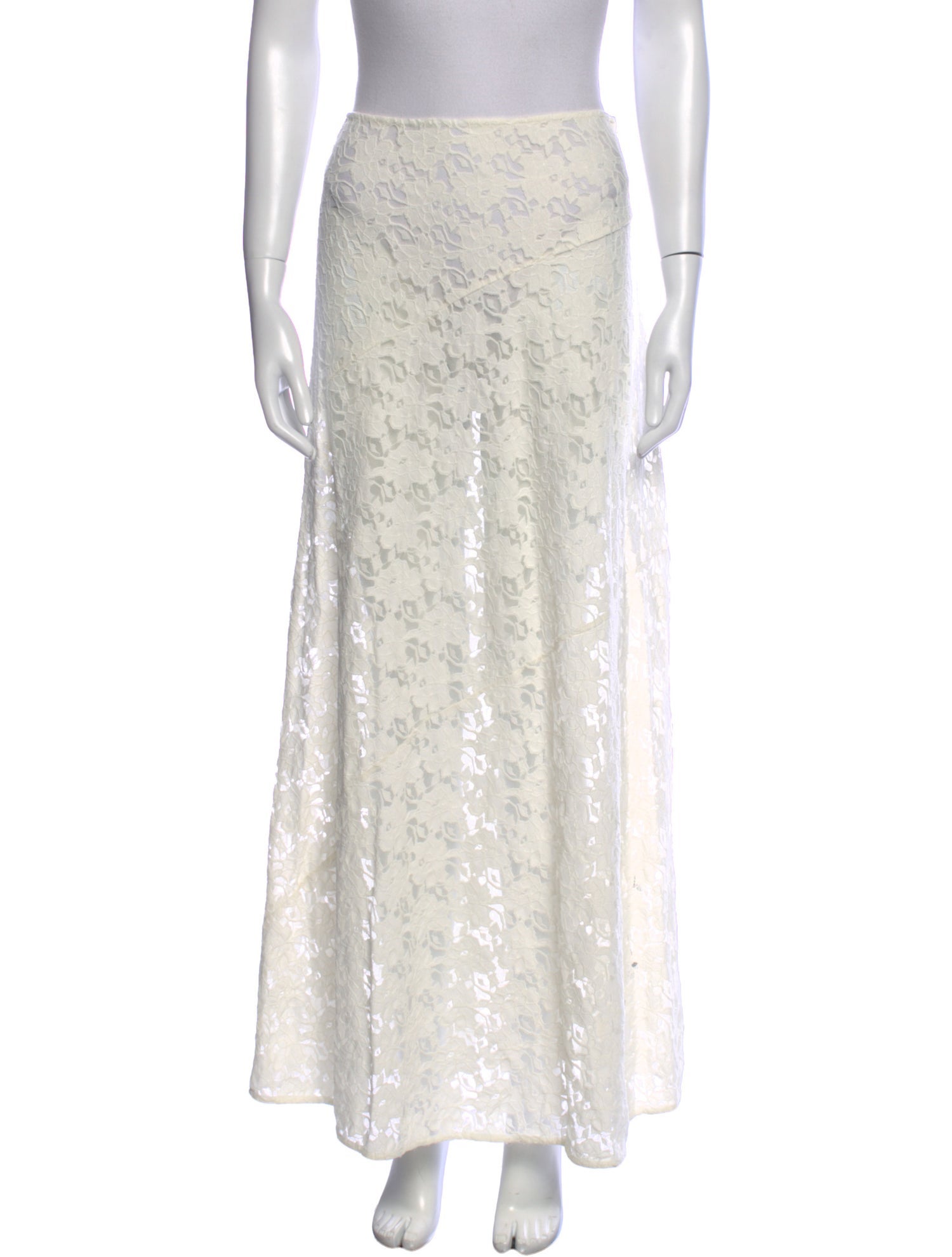 Dissh Lace Pattern Midi Length Skirt