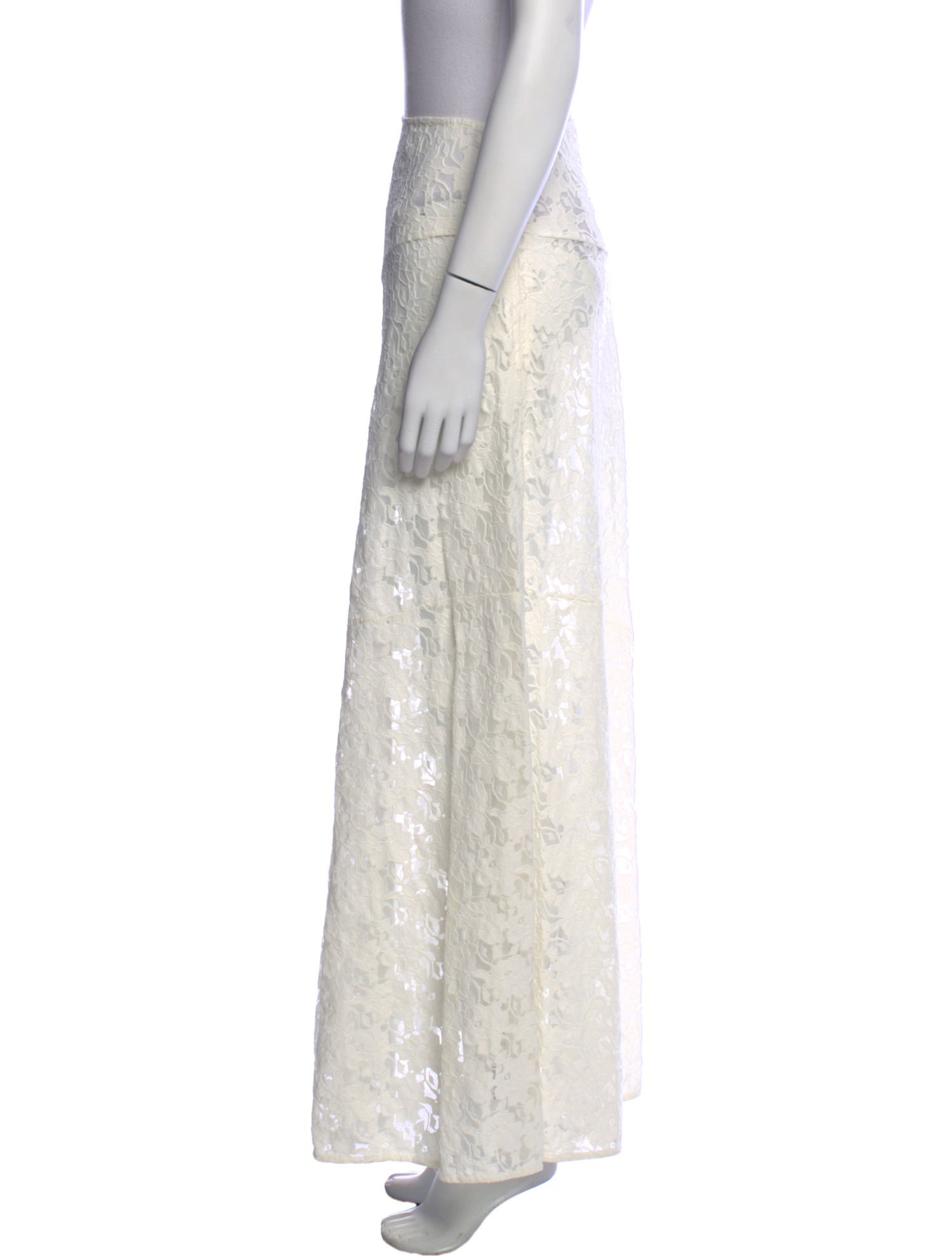 Dissh Lace Pattern Midi Length Skirt