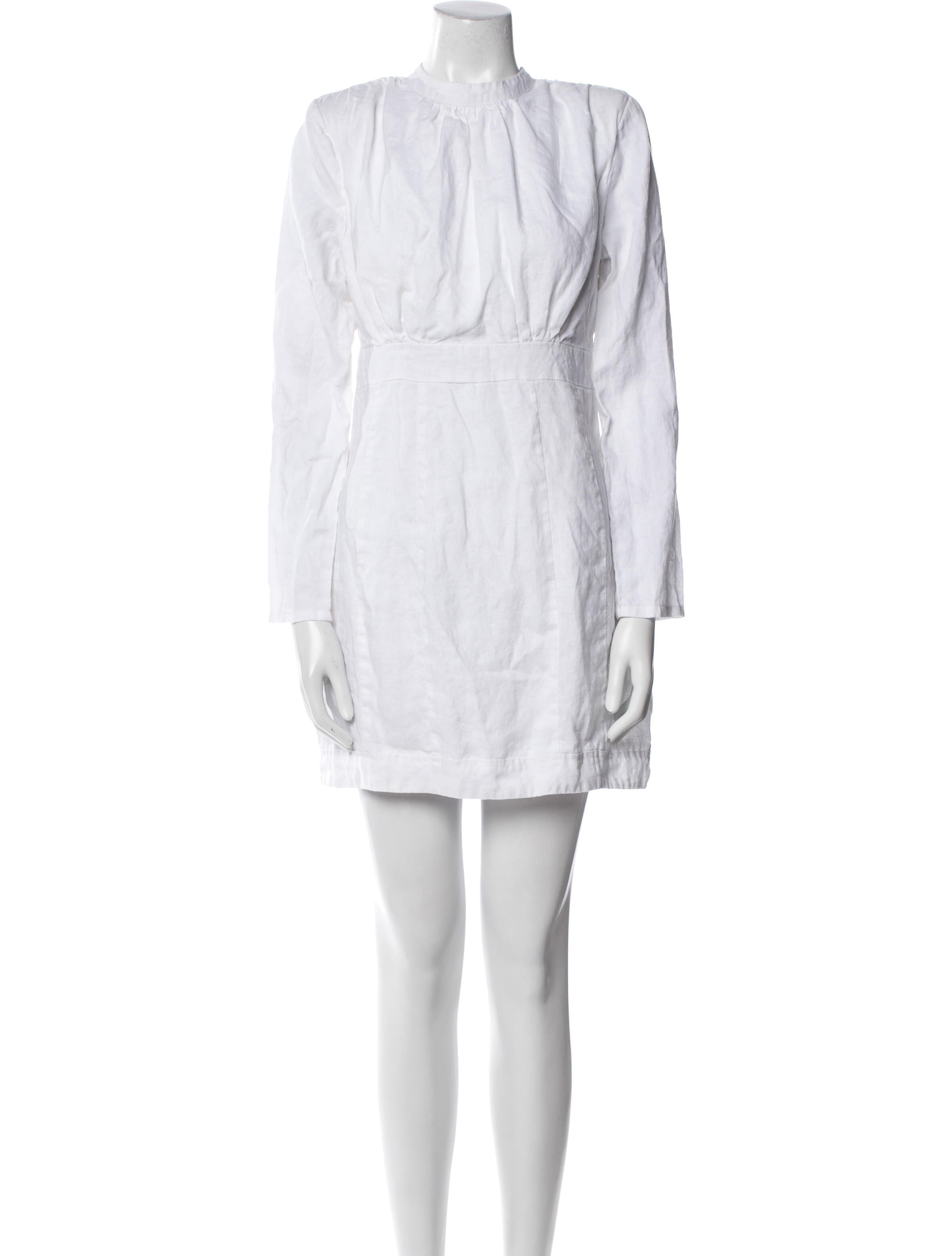 Dissh Linen Mini Dress - White Dresses, Clothing - WDHIS29332 | The RealReal