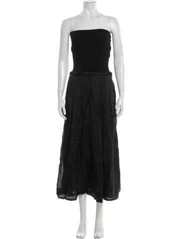 Pre-owned Dissh Strapless Midi Length Dress W/ Tags In Gray