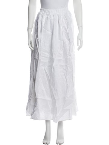 Pre-owned Dissh Linen Midi Length Skirt W/ Tags In White
