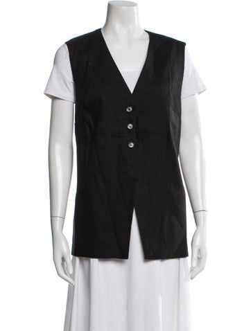 Pre-owned Dissh Linen Vest In Gray