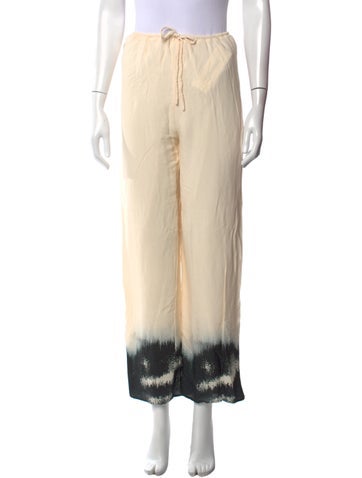 Pre-owned Dissh Tie-dye Print Wide Leg Pants In Neutrals