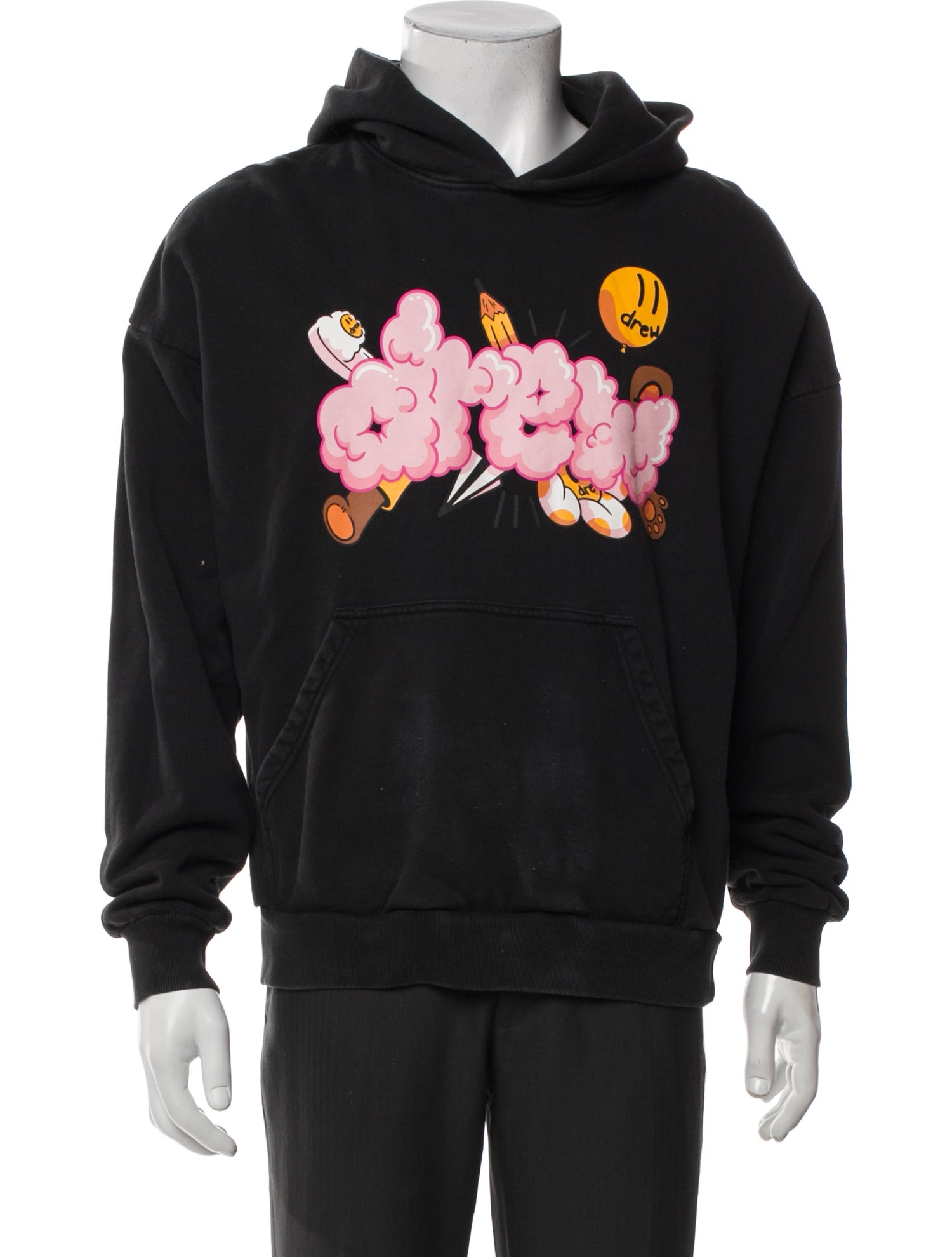 Drew House Graphic Print V-Neck Hoodie