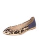 Diane von Furstenberg Round-Toe Leopard Print Flats